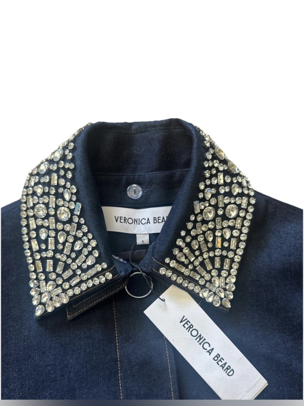 Veronica Beard Denim Jacket Barrington - NWT $898 Size 8 - Picture 8 of 16